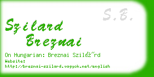 szilard breznai business card